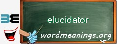 WordMeaning blackboard for elucidator